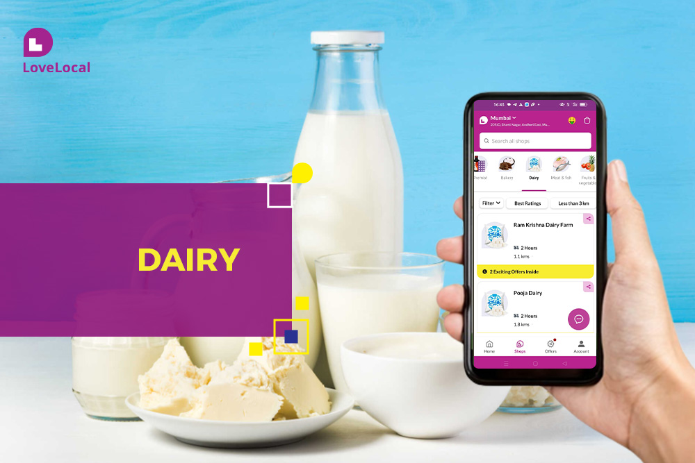 Fresh Dairy Near Me | Milk Delivery App | Dairy Products | LoveLocal